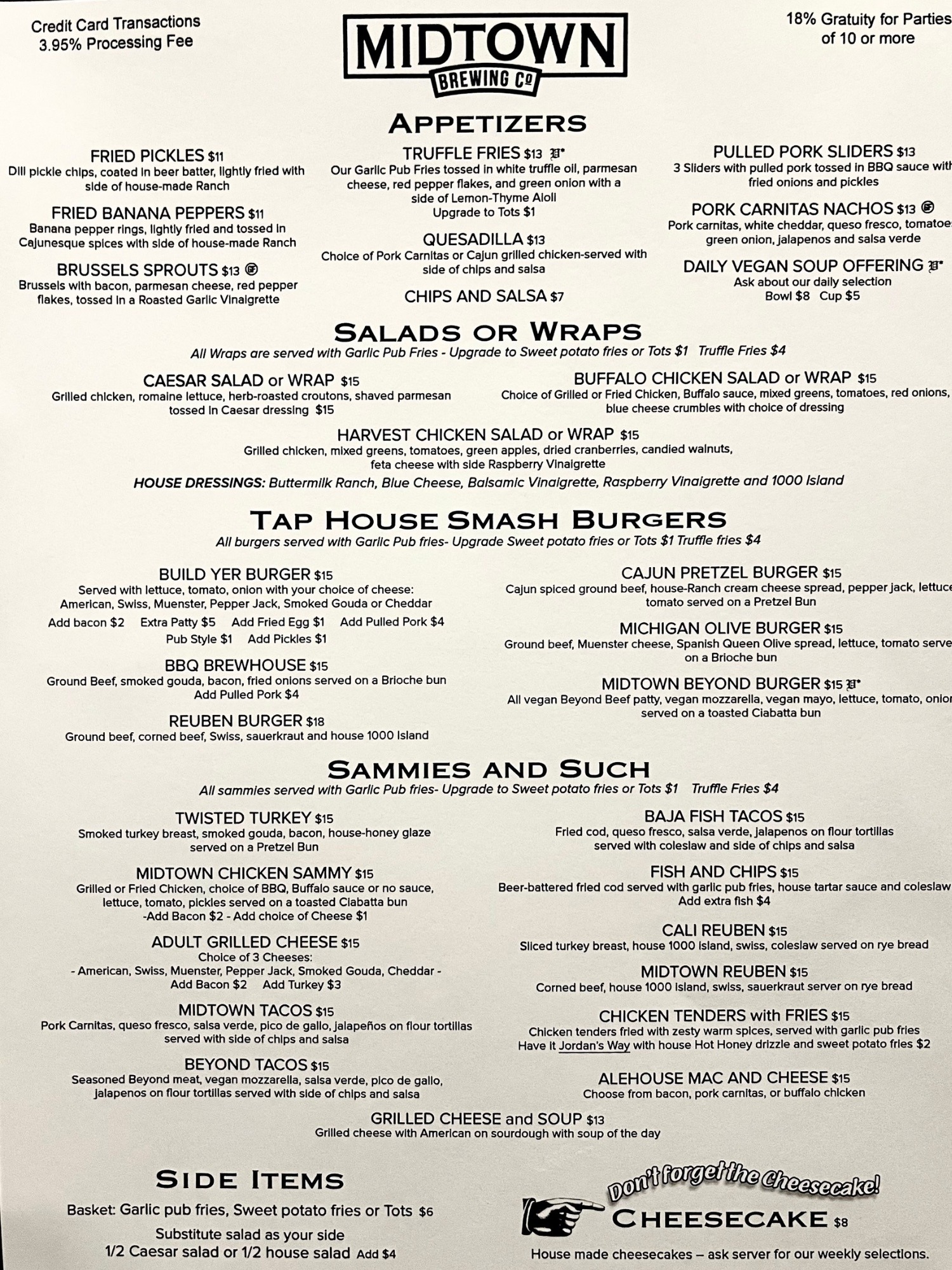 Midtown Menu - July 2026