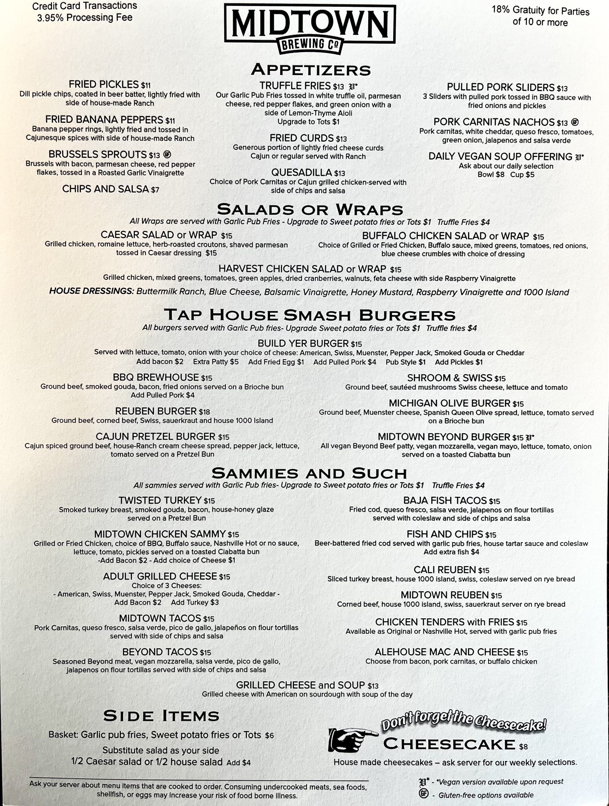 Midtown Menu - November 2026